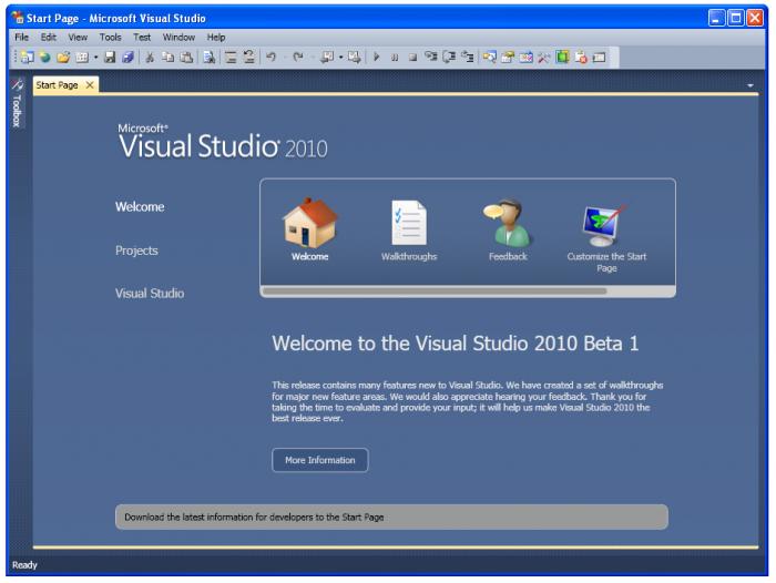 Microsoft Visual Studio Program Screenshots